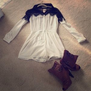 Black and white Romper